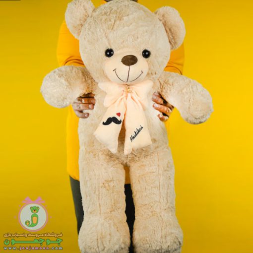 عروسک خرس پاپیون دار 80 سانت